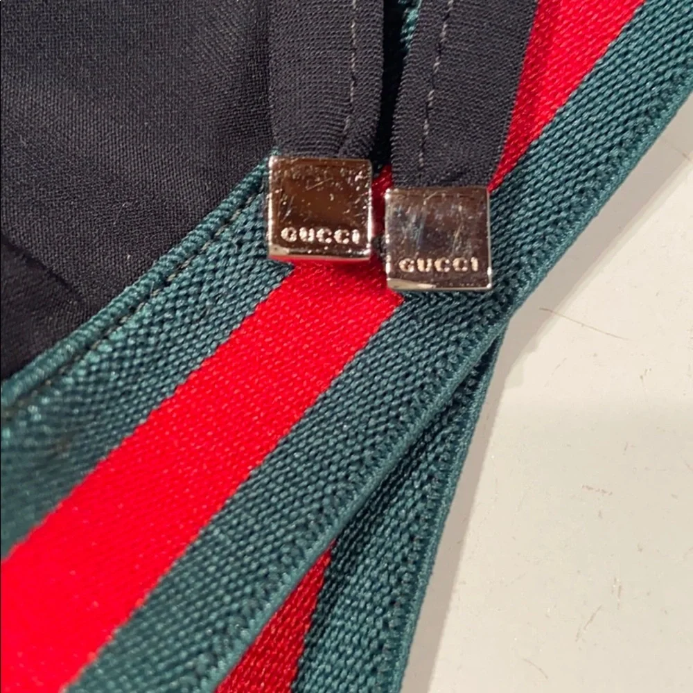 Gucci Black Bikini with Red and Green Stripe